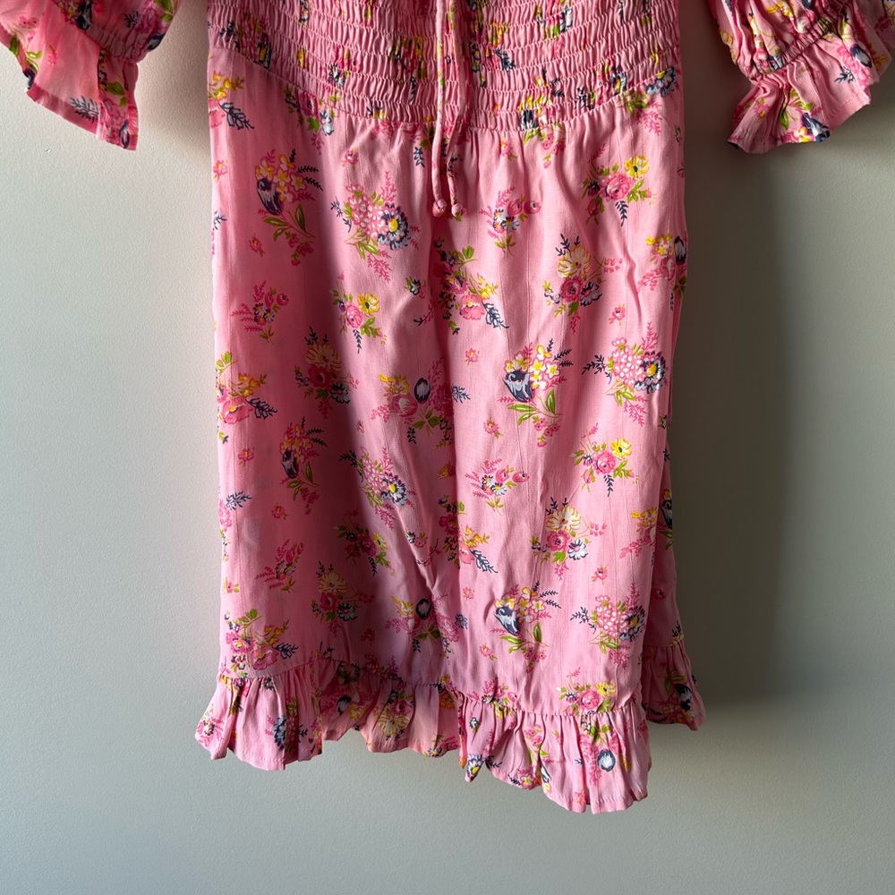 Faithful the Brand pink floral smocked dress - Picture 3 of 6